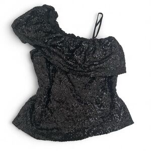 BB Dakota Glittering Black Sequin Top